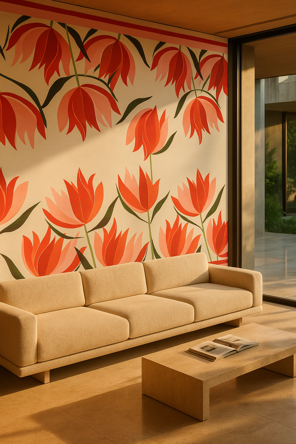 Estampa autoral MOTIF — Tulipas estilizadas