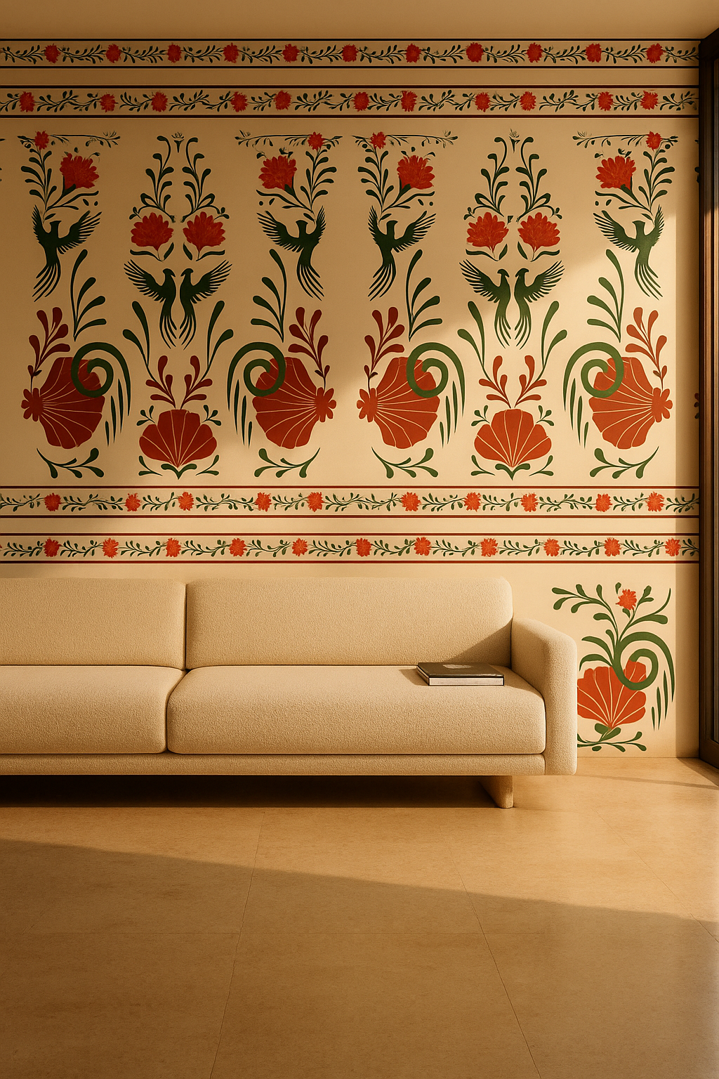 Estampa autoral MOTIF — Cravos e pássaros