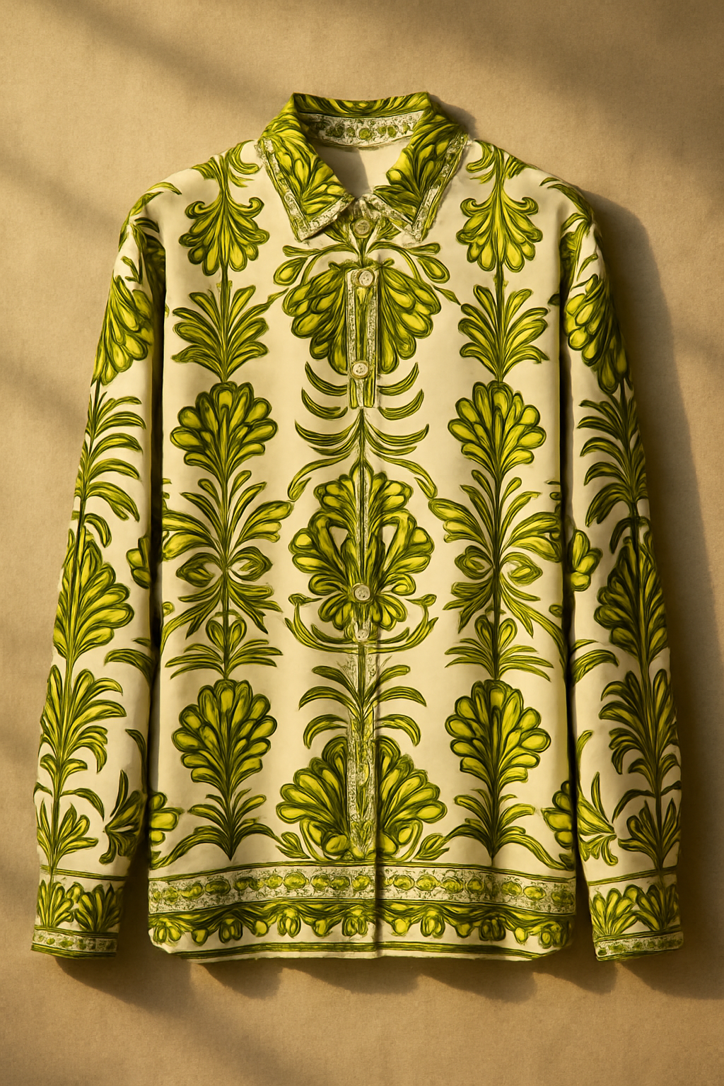 Estampa 6009 (Vol. 1) aplicada — Camisa de seda